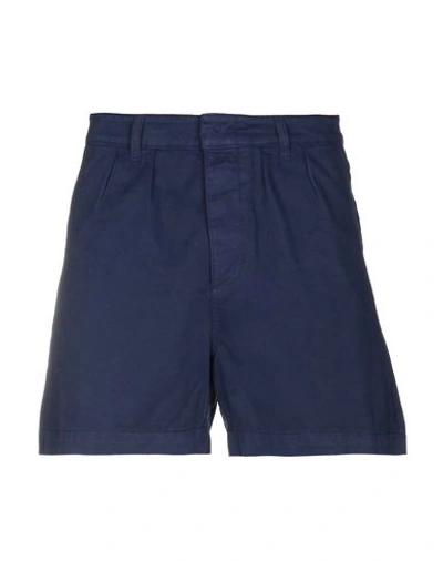 Paura Man Shorts & Bermuda Shorts Blue Size S Cotton