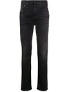 R13 Boy Low-rise Skinny Jeans In Black Marble