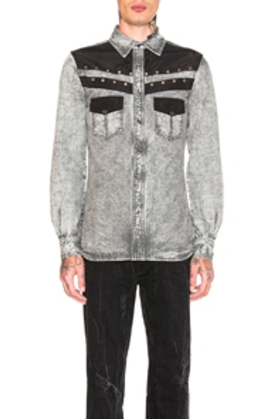 Givenchy Panelled Denim Shirt In Washed
