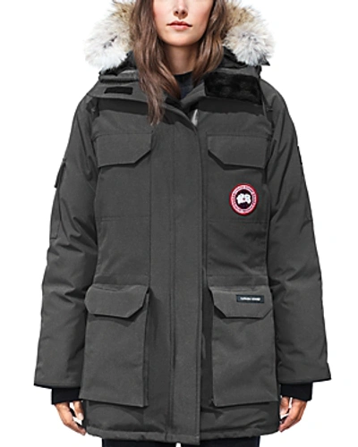 Canada Goose Expedition Fur Trim Down Parka In Graphite