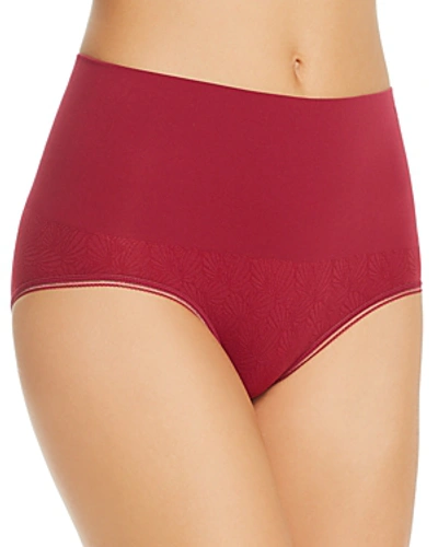 Yummie Ultralight Seamless Briefs In Red Plum