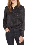 Rails Kate Confetti Print Silk Shirt In Black Confetti