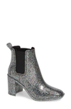 Jeffrey Campbell Hurricane Waterproof Boot In Black/ Silver Glitter