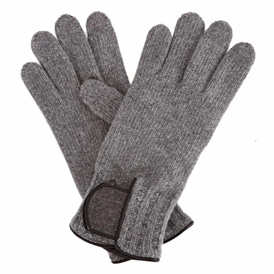 Gizelle Renee Theodore Grey Wool Gloves With Grey Cashmere