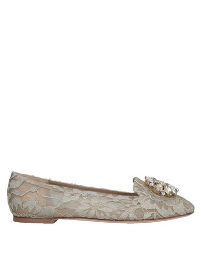 Dolce & Gabbana Loafers In Beige