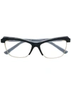 Cazal Rectangle Frame Glasses In Black