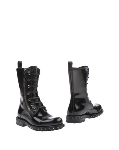 Dolce & Gabbana Ankle Boots In Black