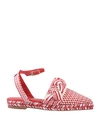 Antolina Paris Woman Espadrilles Red Size 10 Textile Fibers