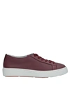 Santoni Sneakers In Maroon