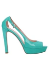 Anna F Sandals In Turquoise
