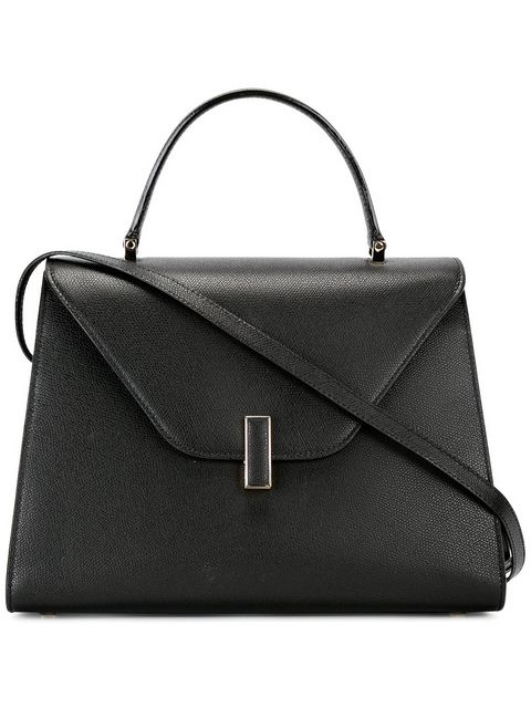 Valextra Iside Leather Tote Bag In Black | ModeSens