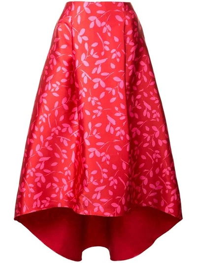 Sachin & Babi Avalon High-low Printed Maxi Skirt In Red