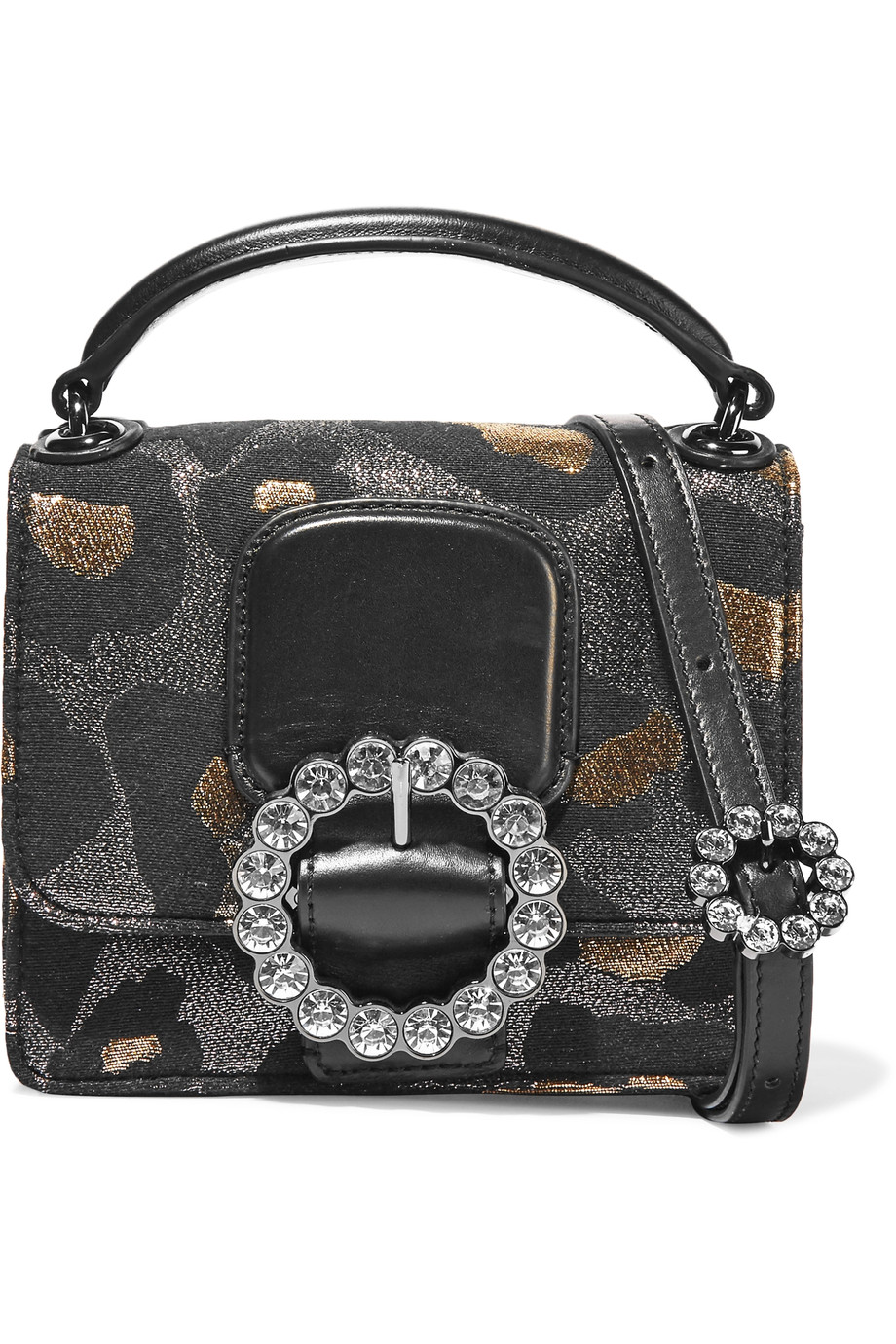 Marc By Marc Jacobs Leathertrimmed Metallic Leopardprint Jacquard