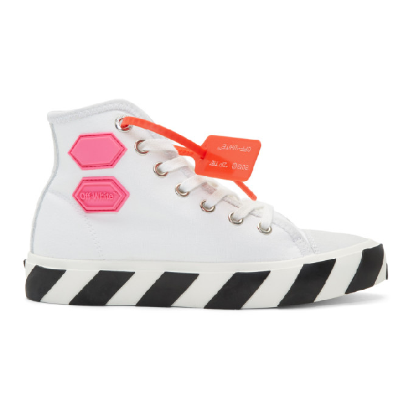 white sneakers with stripes