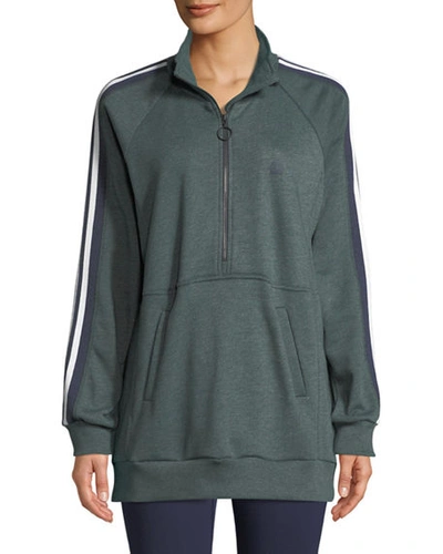 Lndr Athletics Zip-neck Sweatshirt In Dark Green