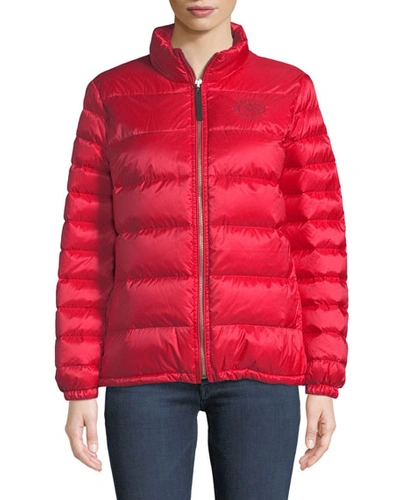 Burberry Smethwick Quilted Puffer Jacket In Bright Red