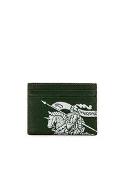 Burberry Men's Sandon Logo-print Leather Card Case In Storm Blue