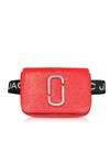 Marc Jacobs Hip Shot Fluoro Leather Belt Bag Fanny Pack In Hot Pink/silver