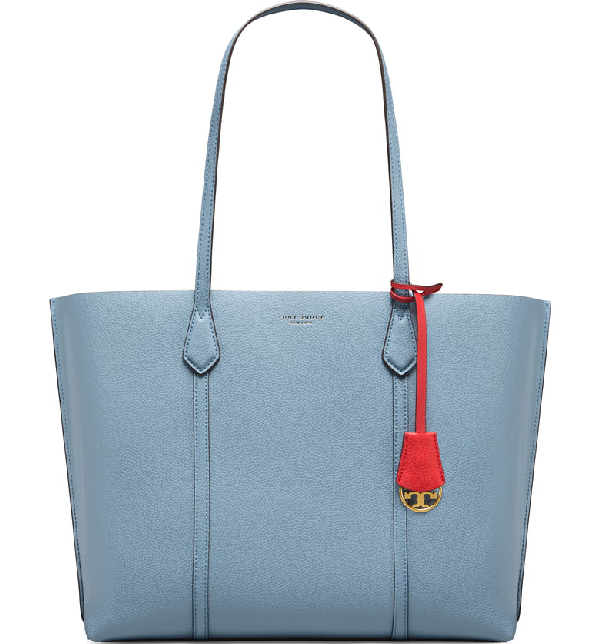 tory burch perry tote blue cloud
