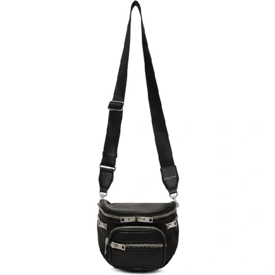 Alexander Wang Attica Leather Fanny Messenger Bag In Black/silver