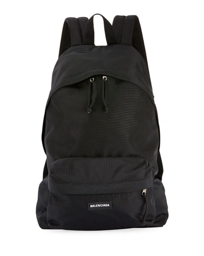 Balenciaga Men's Explorer Logo-patch Backpack In Noir