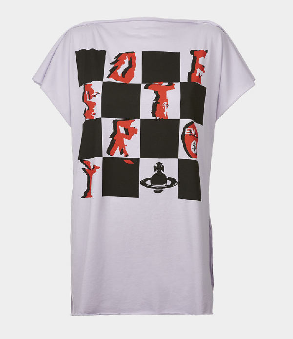 Vivienne Westwood Square Destroy$ Map T-shirt Violet. 