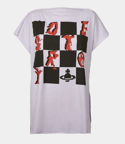 Vivienne Westwood Square Destroy$ Map T-shirt Violet