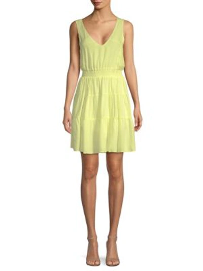 Prose & Poetry Lidia Silk Dress In Limoncello