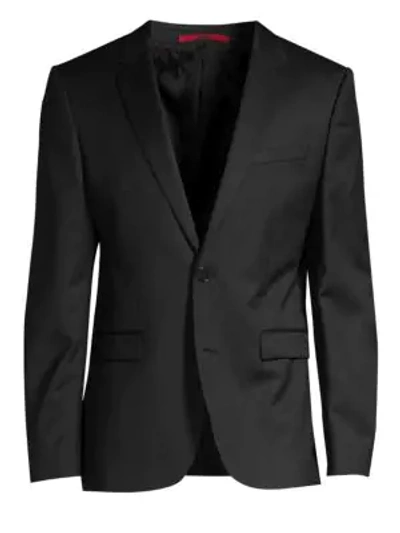 Hugo Aldons Wool Suit Jacket In Black