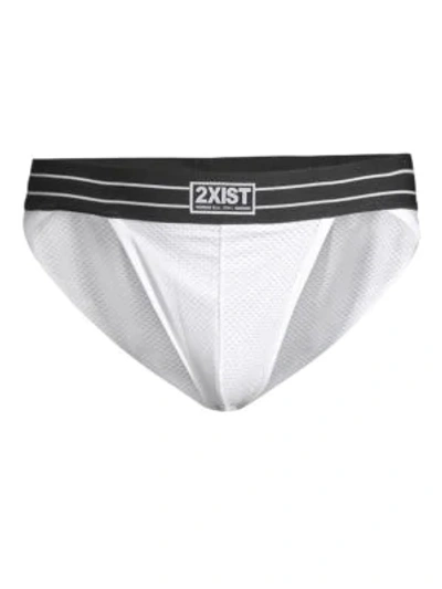 2(x)ist Men's Retro Mesh Sport Briefs In White