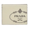 Prada Off-white Saffiano Logo Print Card Holder