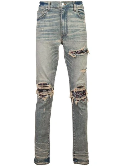 Amiri Bandana Detail Jeans - Blue