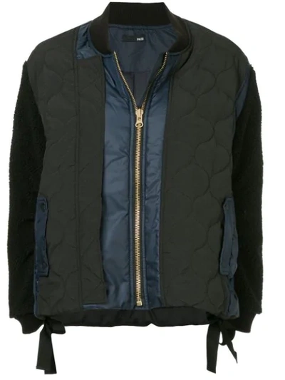 Frei Ea Panelled Bomber Jacket In Blue