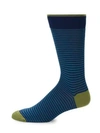 Marcoliani Palio Striped Crew Socks In Dark Grey