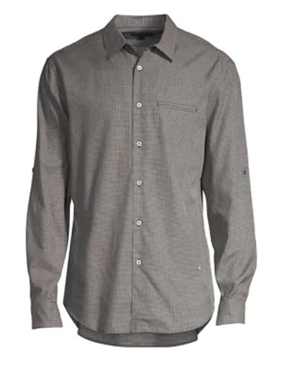 John Varvatos Cotton Button-front Shirt In Indigo