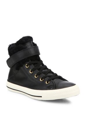 converse faux fur high top