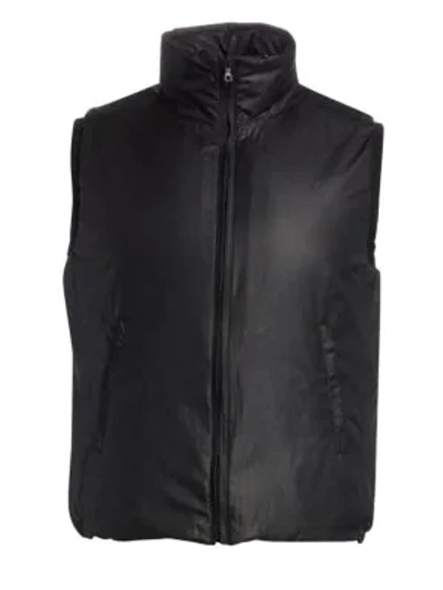 Saks Fifth Avenue Collection By Esemplare Eco Faux Fur-lined Zip Vest In Black