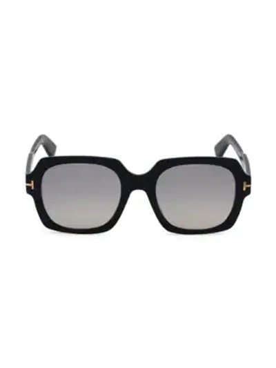 Tom Ford Autumn 53mm Big Square Sunglasses In Black