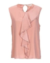 Glanshirt Top In Pale Pink