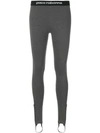 Rabanne Logo Leggings In Grey