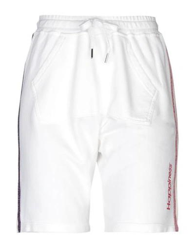 Happiness Shorts & Bermuda In White