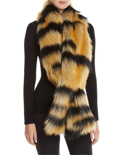 Fabulous Furs Oversized Pull-through Scarf In Crystal Fox
