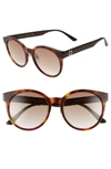 Gucci Round Web-arms Acetate Sunglasses In Havana/ Multi/ Brown Gradient