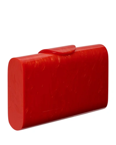 Edie Parker Mini Lara Iceless Clutch Bag In Red