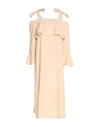 Ganni Knee-length Dresses In Sand