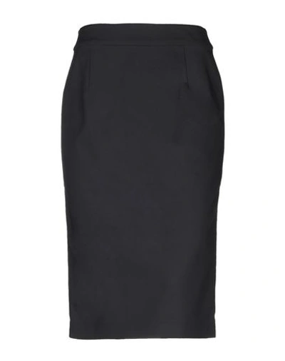 Emporio Armani Knee Length Skirt In Dark Blue