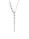 Nina Gilin Diamond Asymmetrical Y-necklace In Silver
