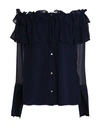 Opening Ceremony Silk Shirts & Blouses In Dark Blue