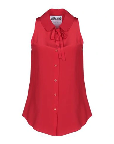 Moschino Silk Shirts & Blouses In Red