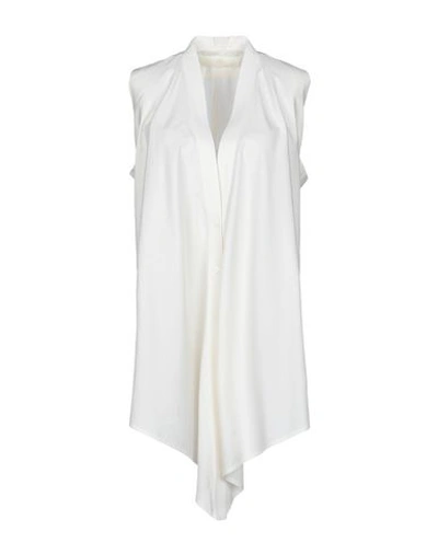 Marc Le Bihan Solid Color Shirts & Blouses In Ivory